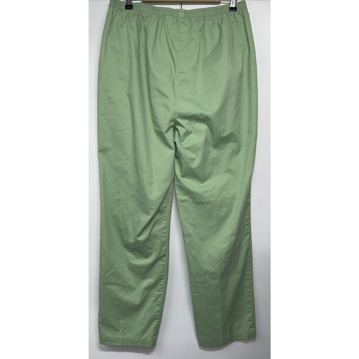 Appleseeds Women’s pants green size 16 W elastic waist pull on Pocket Casual