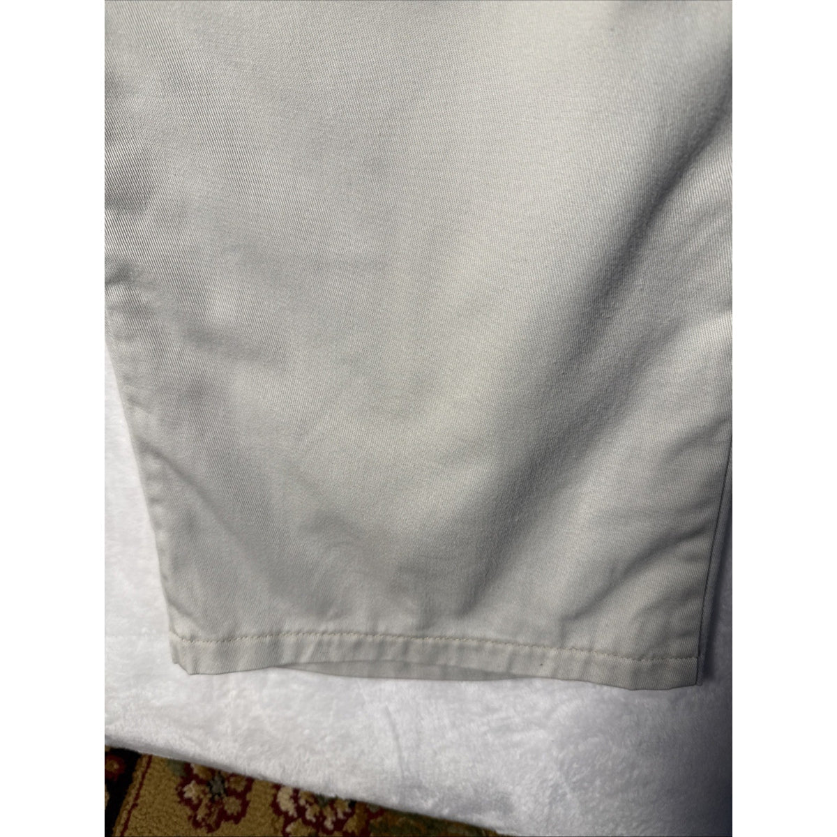 Chic Pants Elastic Waist Pull On Straight Leg Women Plus Size 22W Pockets Cream