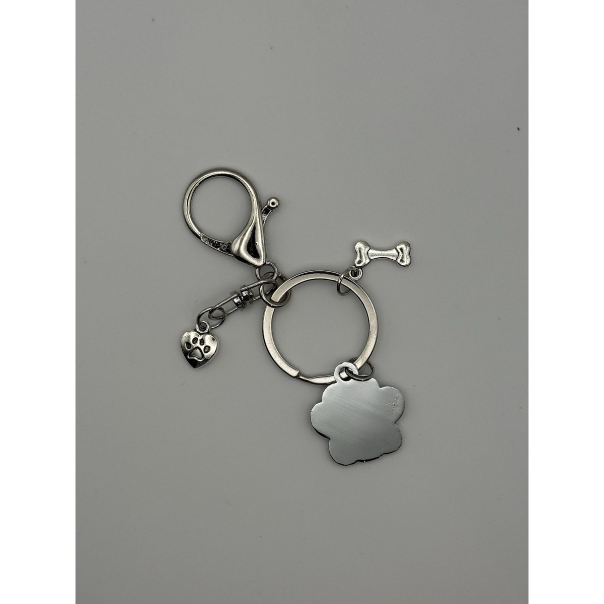 Midnight Purple Paw Print Dog Keychain Purse Charm Dog Lover Gift Handmade