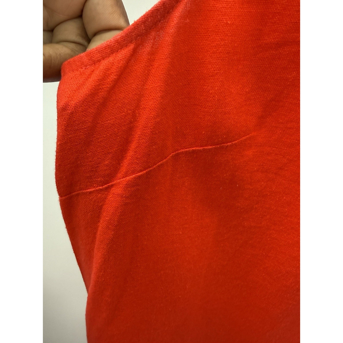 J.Crew Linen Blend Shift Dress Red Sleeveless Back Zip Size 6 Women’s Pockets
