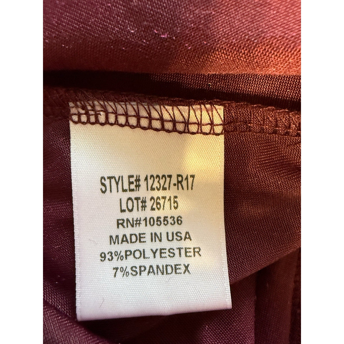 Slinky Brand L Burgundy Crushed Velvet Mock Neck Top Gothic Witchy Made USA