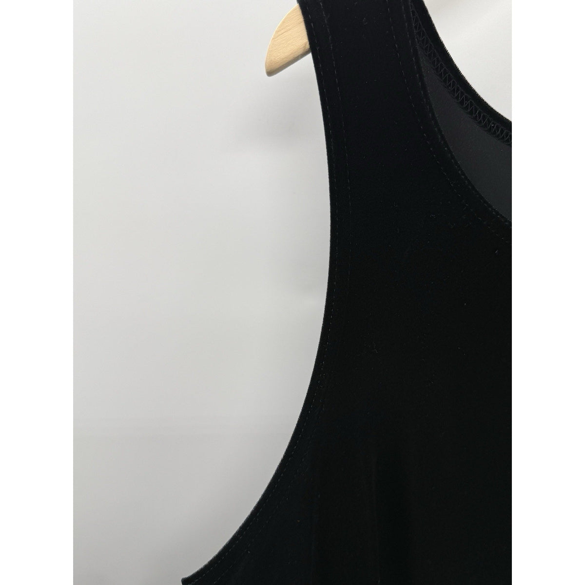 VTG Ronni Nicole II Black Velvet Maxi Dress 22W Sleeveless Side Slits Plus Size