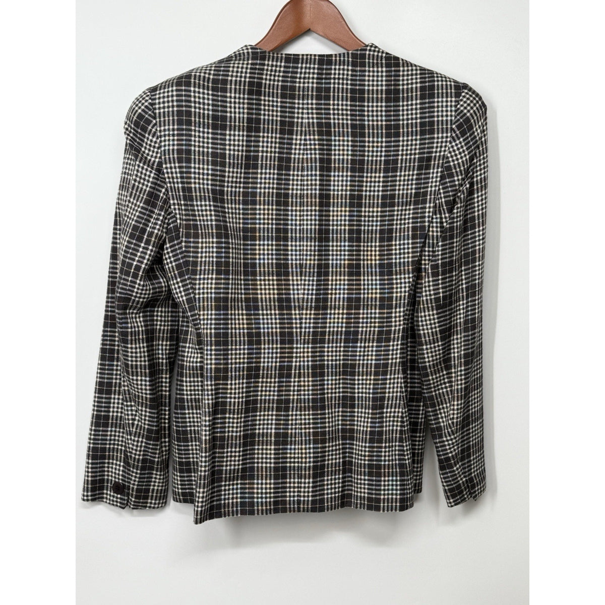 Vintage Jones Wear Plaid Rayon Blazer Jacket Size 6 Dark Academia Preppy READ