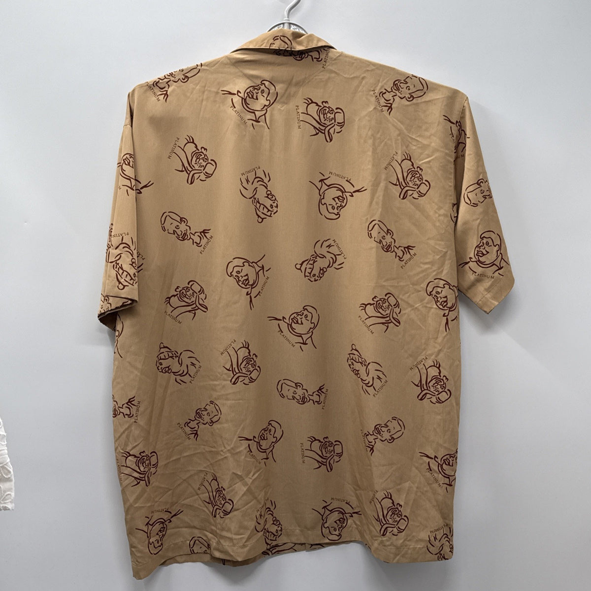 Flawed Vintage Platinum FUBU Shirt Mens 3XL Brown Fat Albert Graphic 90s Y2K