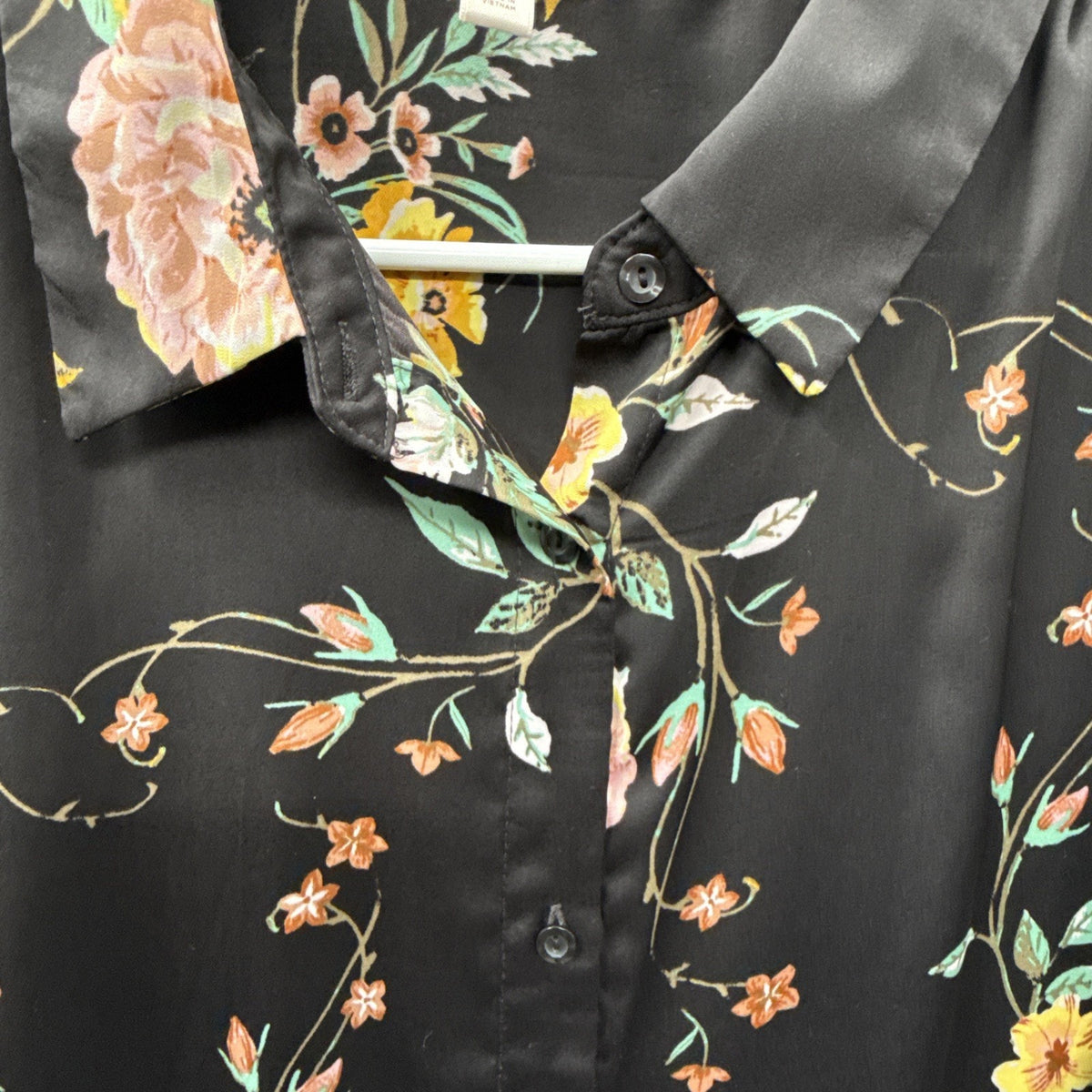 Lauren Conrad Women's Banded Knot Tie Hem Shirt Women’s Size L Boho