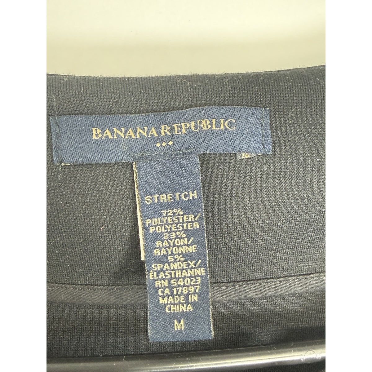 Banana Republic Black Knit Jacket Medium Stretch Minimalist Business Career