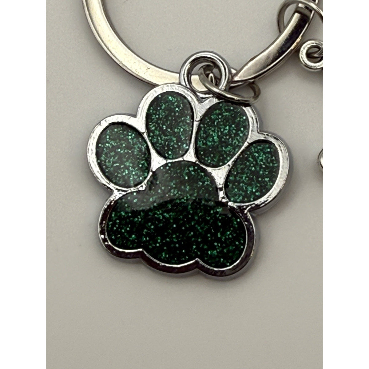 Emerald Meadow Paw Print Dog Keychain Purse Charm Dog Lover Gift Handmade