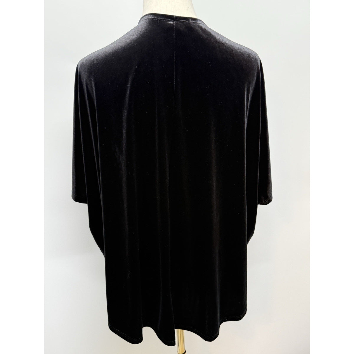 Pixi + Ivy Women S Black Velvet Kimono Cardigan Burnout Floral Open Front USA⁠