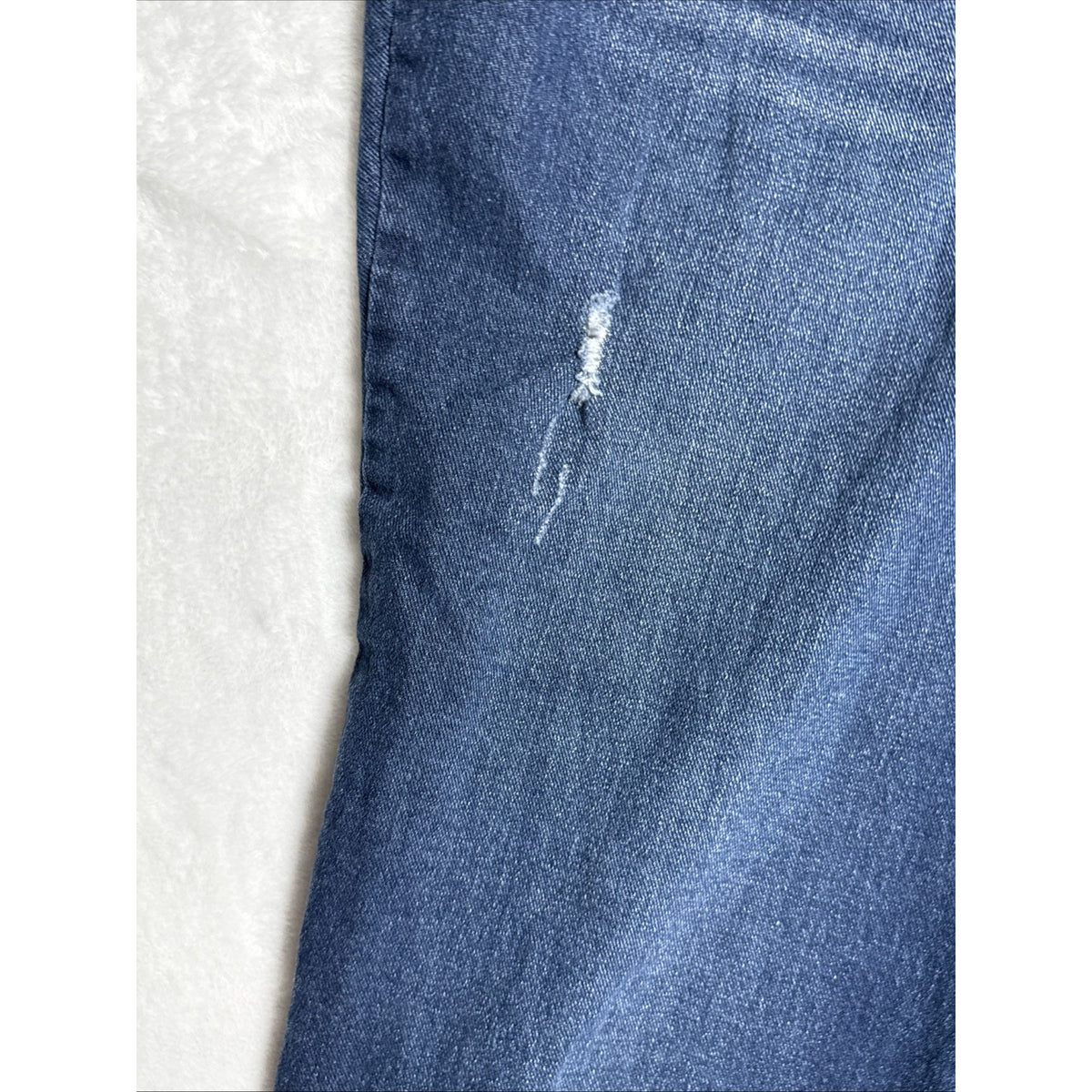 Terra & Sky Boyfriend Jeans Distressed Denim Blue Womens Sz 16W Stretch Pockets