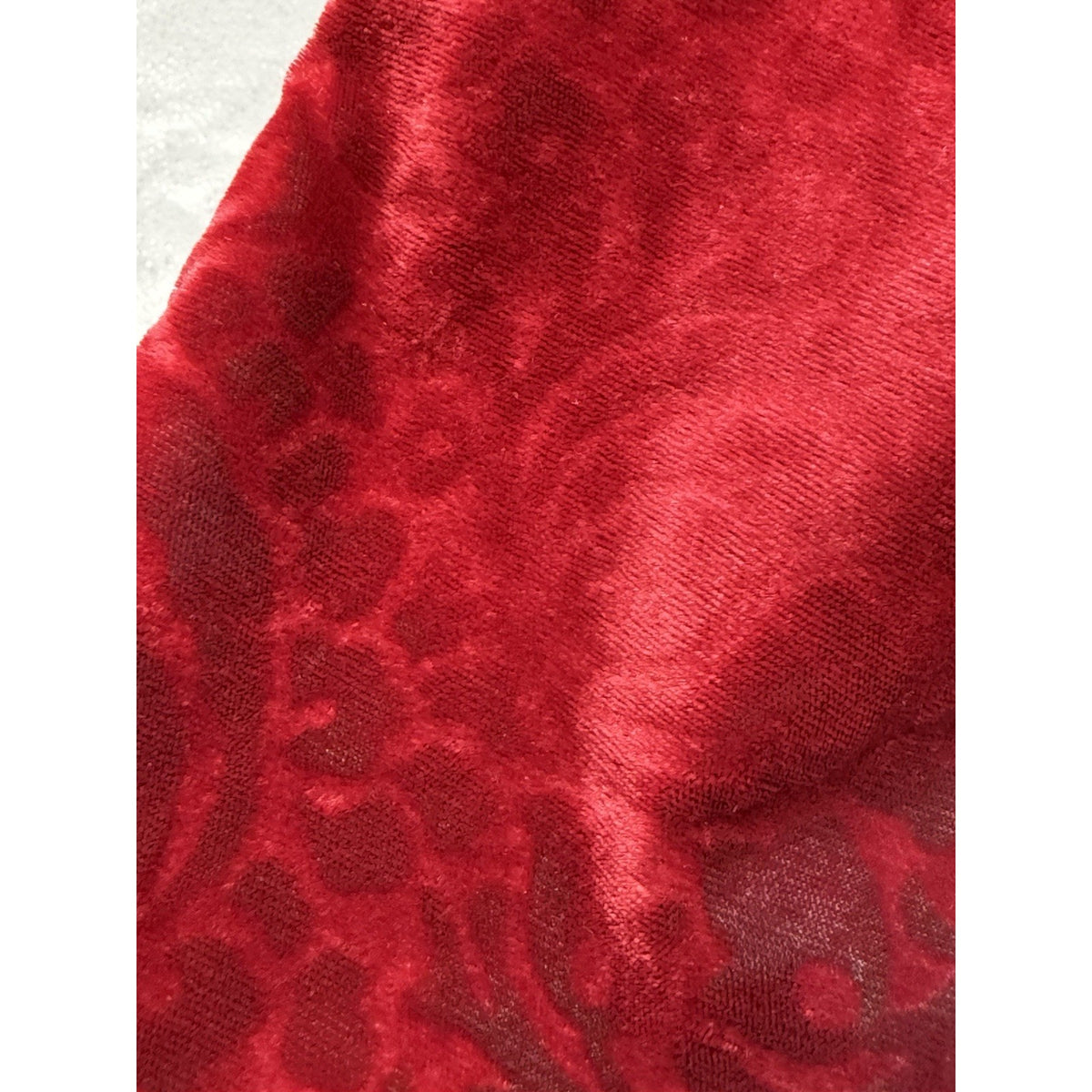 San Moire Red Burnout Velvet Jacket Womens Floral Evening Gothic Romantic 22
