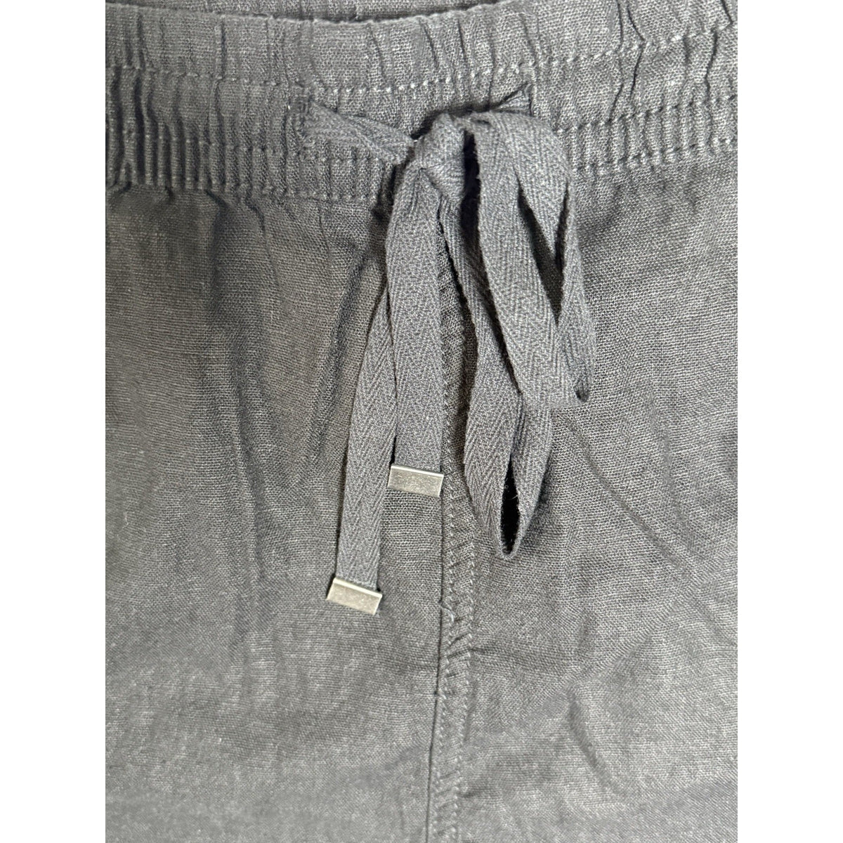 Time and Tru Black Linen Blend Pull On Shorts Women’s XXXL 22 Relaxed