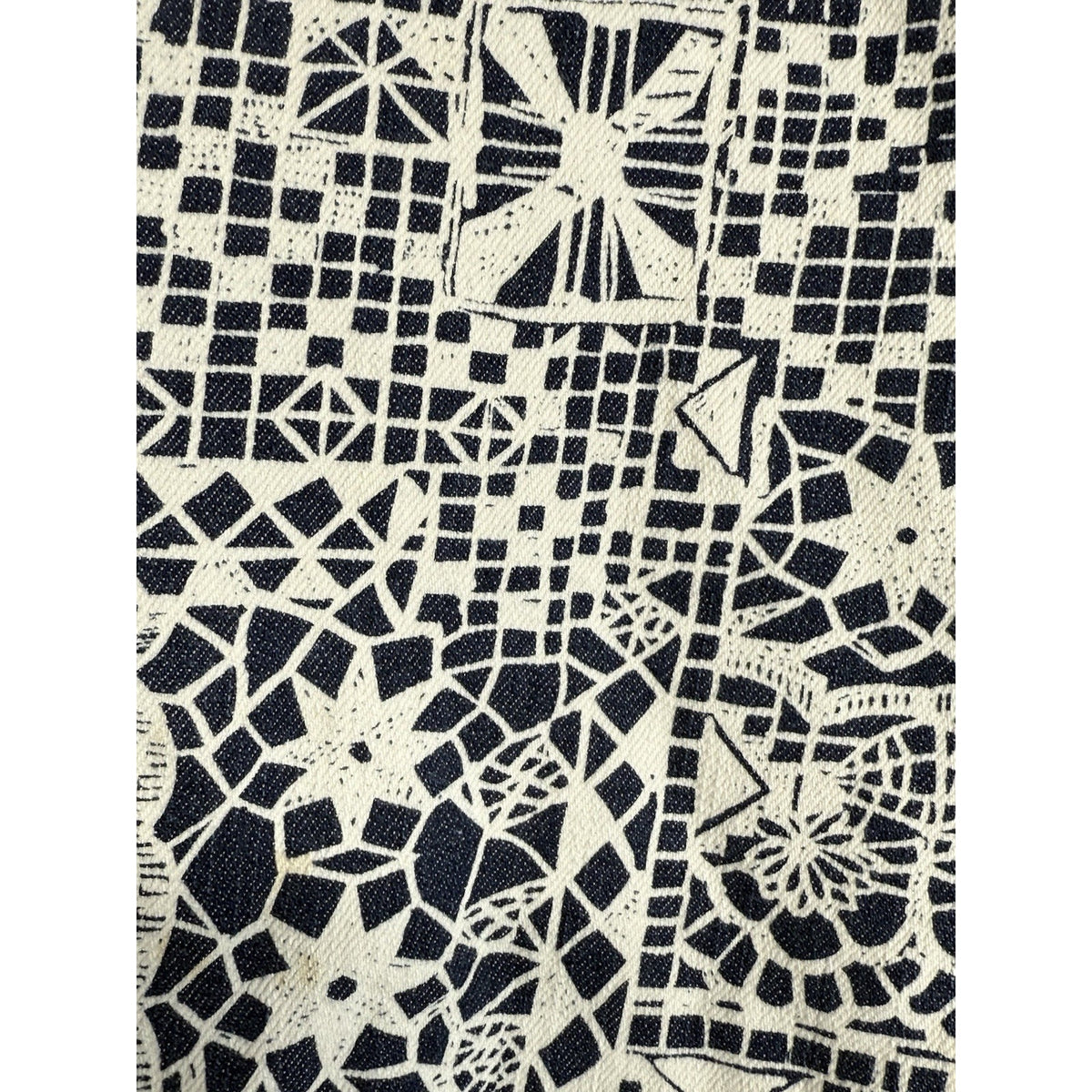 ALFRED DUNNER PULL-ON PANTS Capri Cropped Geometric Print Navy & White Size 12