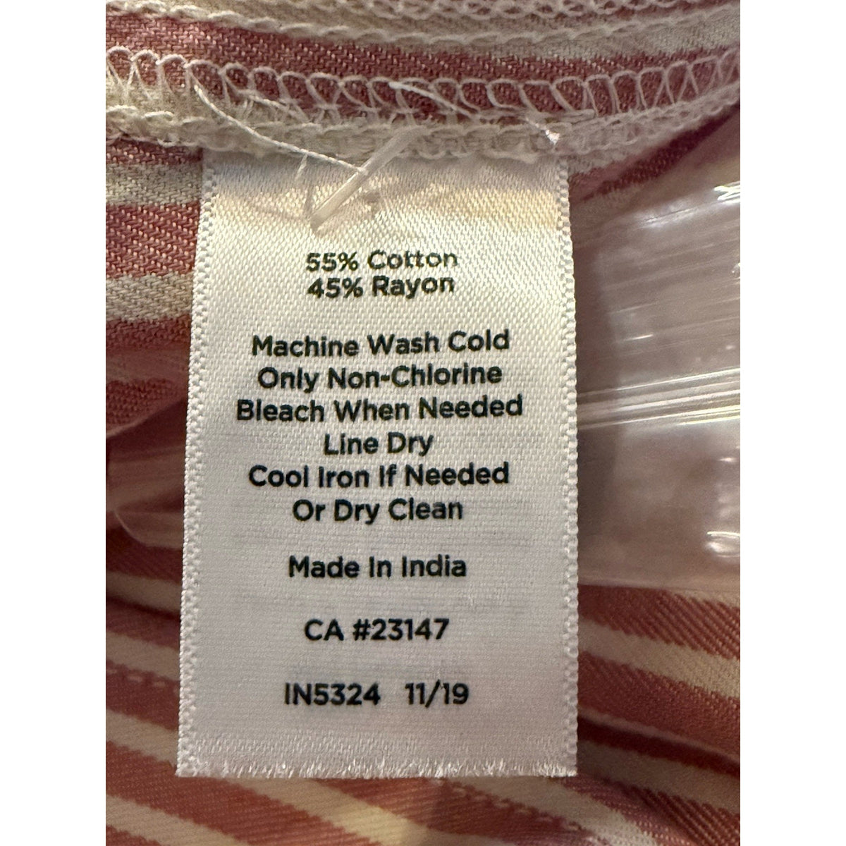 Talbots Petite Skirt 16P NWT Pink White Stripe Button Front Cotton Blend A Line