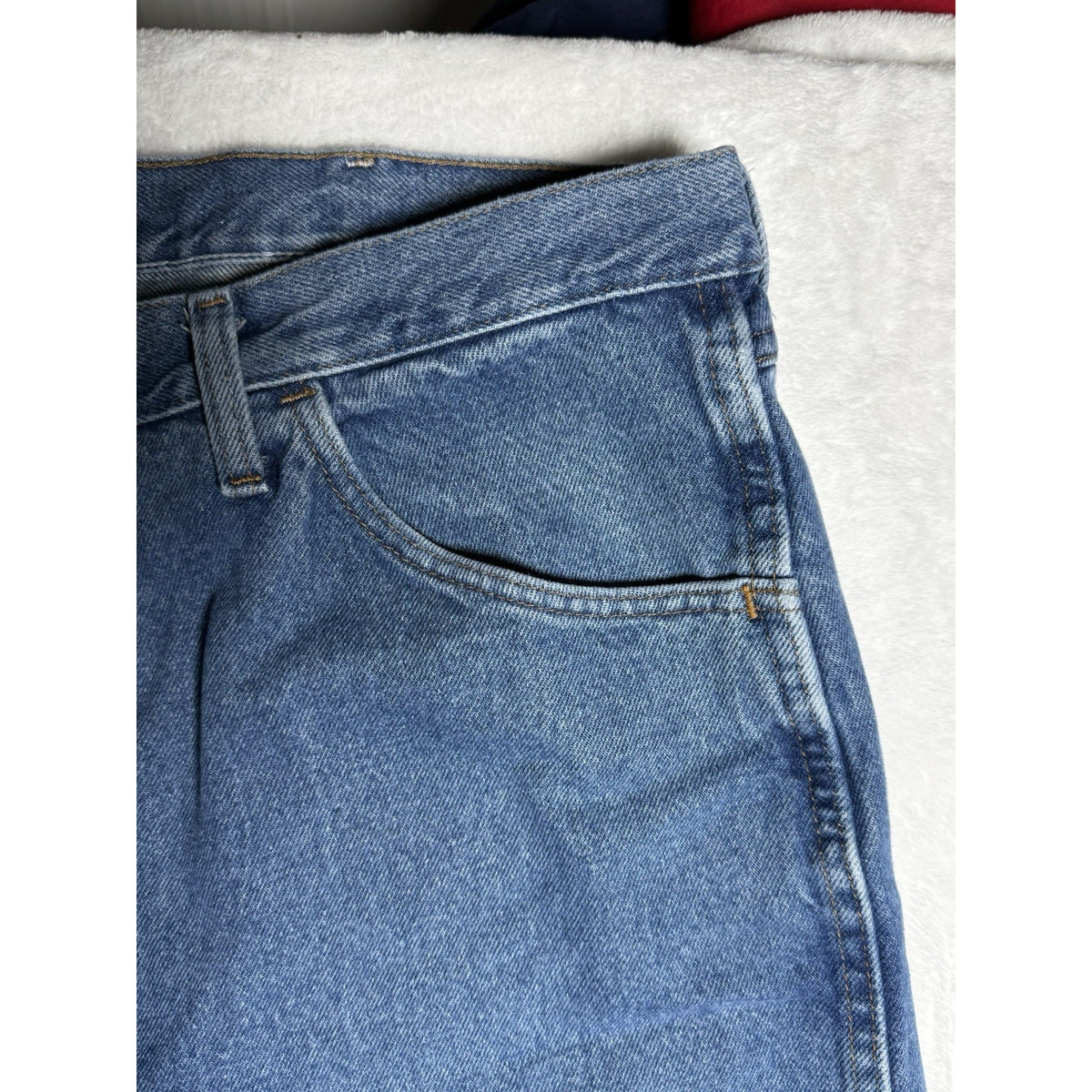 Rustler Men’s Jeans 42x30 Blue Straight Leg 100% Cotton Made in Mexico Denim