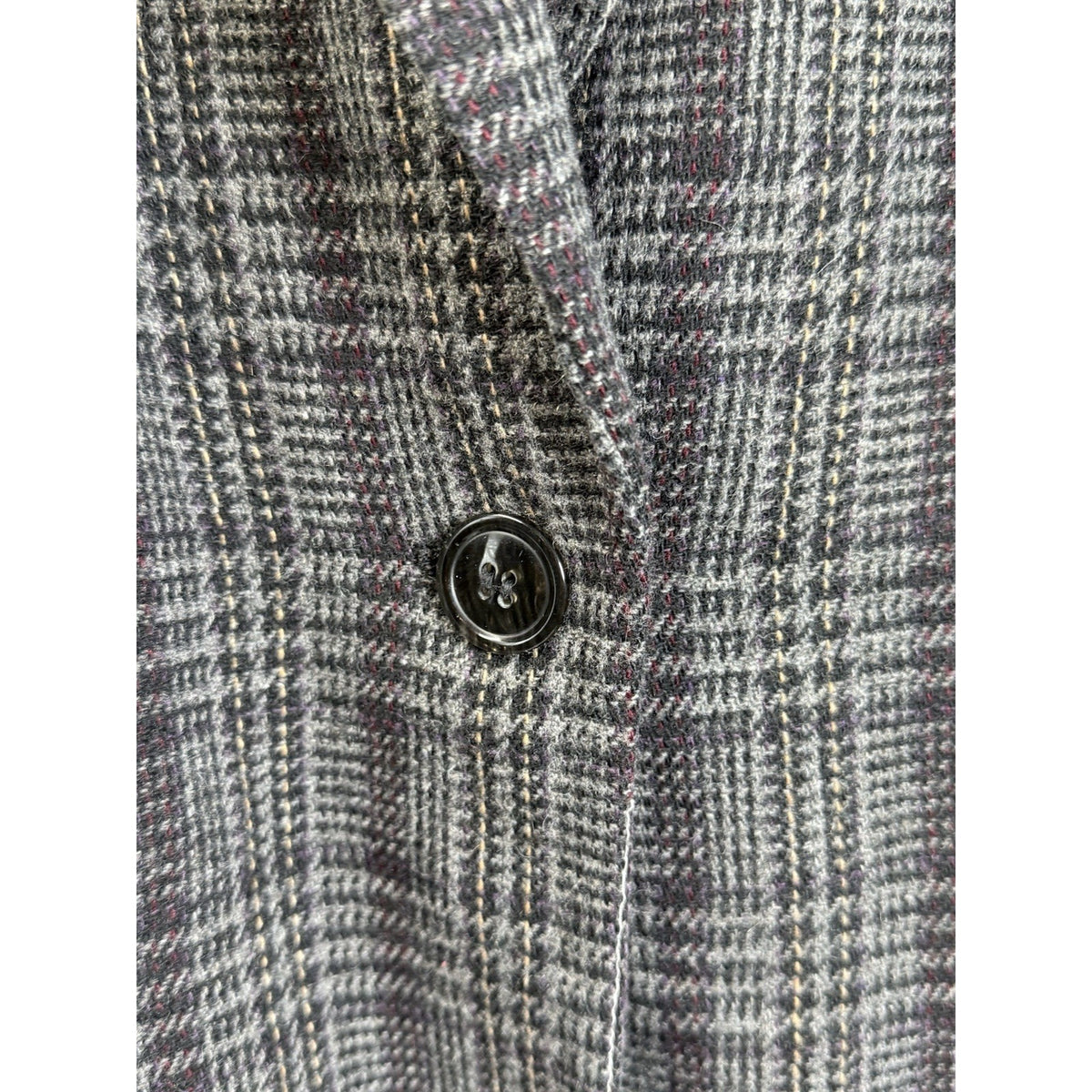 Sag Harbor Wool Blend Plaid Blazer Jacket Size 10 Gray Academia Classic