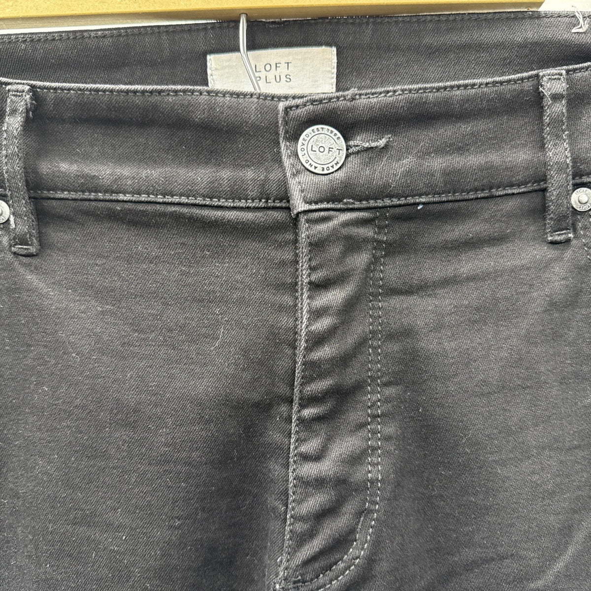 LOFT Plus High Waist SkinnyJeans Women's Size 18 Black Stretch Casual Pockets