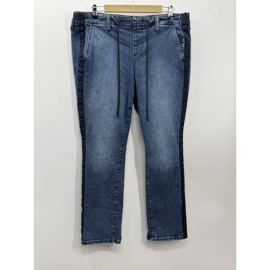 Torrid Size 1R Women’s Denim Jogger Jeans Blue Pull On Stretch Side Stripe