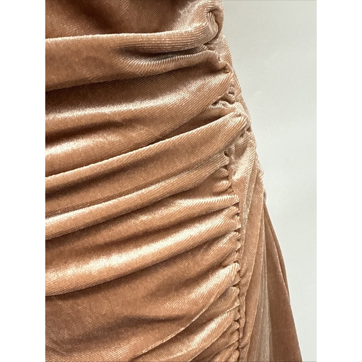 Old Navy Dress Women's Small Tall Velvet Velour Sleeveless Cowl Neck Brown NWT