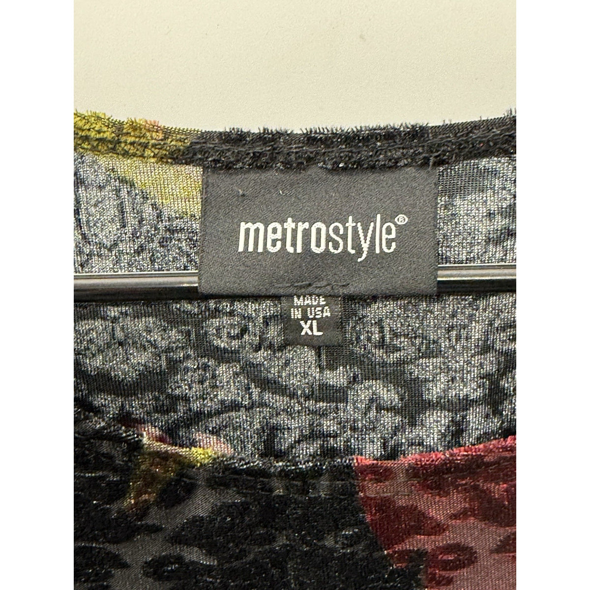 Metrostyle XL Whimsy Goth Velvet Burnout Floral Cold Shoulder Top Dark Romantic