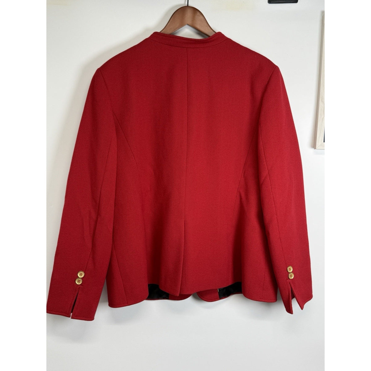 Mary Kay by Twinhill Red Blazer Jacket Women’s Size 1XW Gold Button Zip Pockets