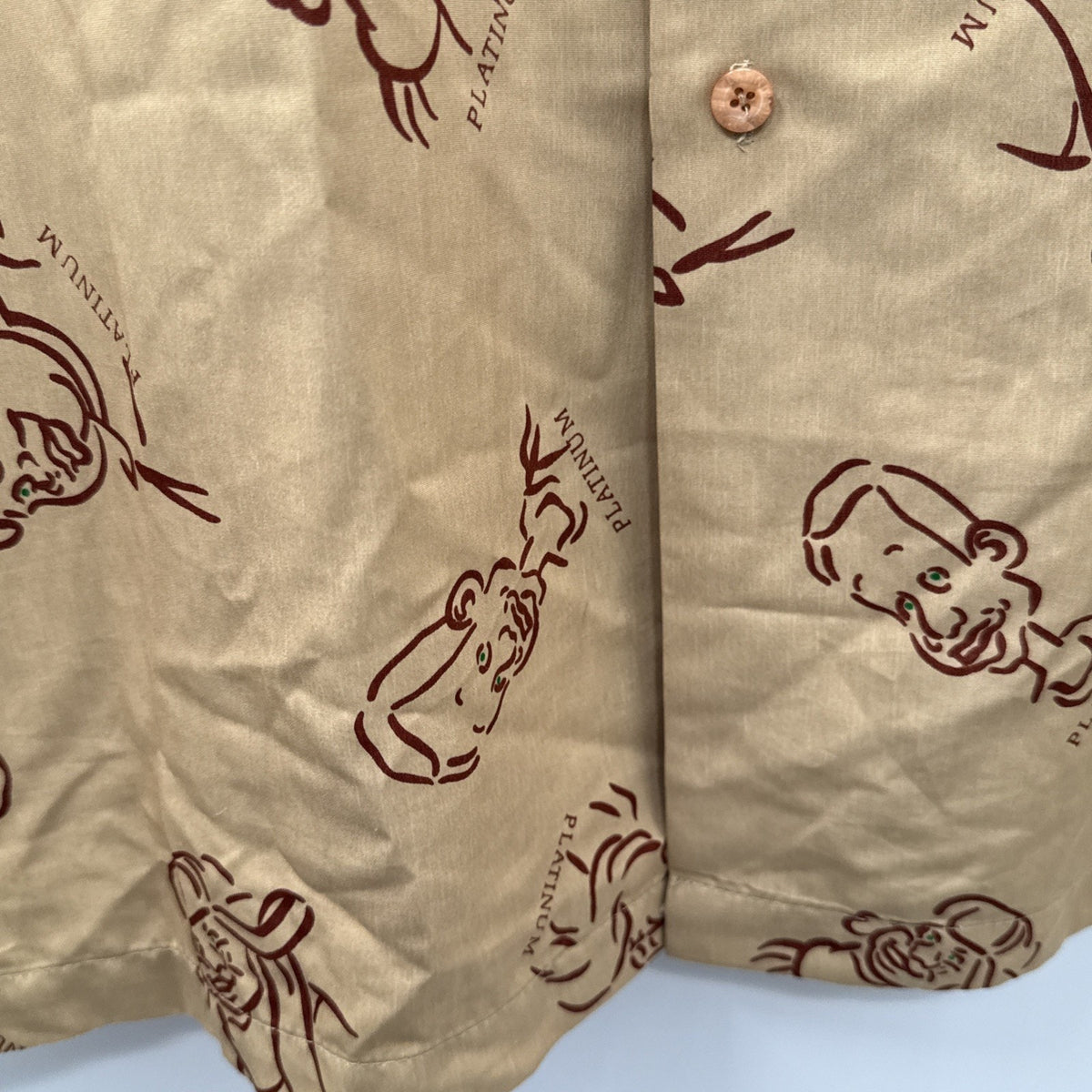 Flawed Vintage Platinum FUBU Shirt Mens 3XL Brown Fat Albert Graphic 90s Y2K