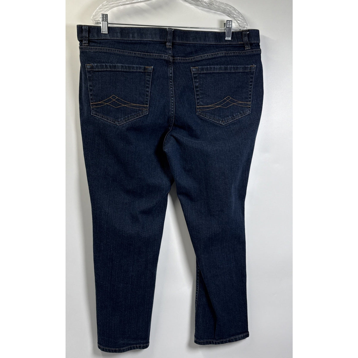 D& Co denim + company Crop Jeans Womens Size 18WP 5 pocket Zip button closure