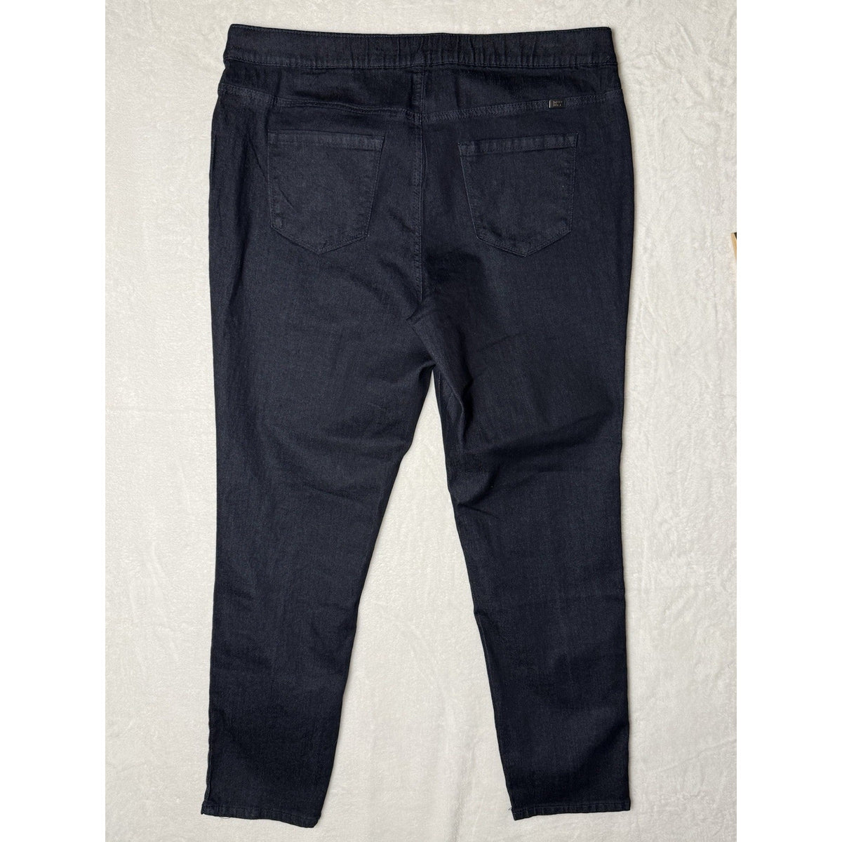 1822 Denim Womens Jeans Size 16 Pull On Stretch Straight Leg Dark Wash 28 Inseam