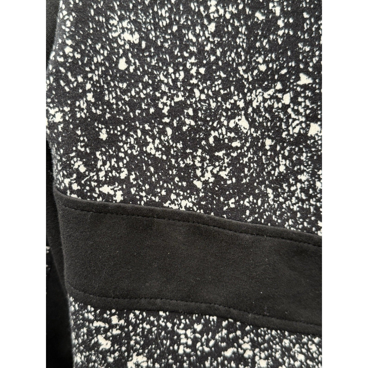 Cato Size 12 Black White Zip Front Jacket Lace Yoke Stretch Career Casual