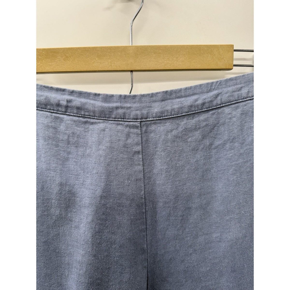 Peck & Peck Blue 100% Linen Straight Leg Pants Womens Lagenlook Coastal Size XL