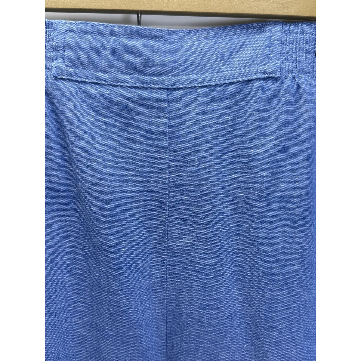 Alfred Dunner Pants Women’s Size 16 Blue Elastic Back Waist Linen Blend