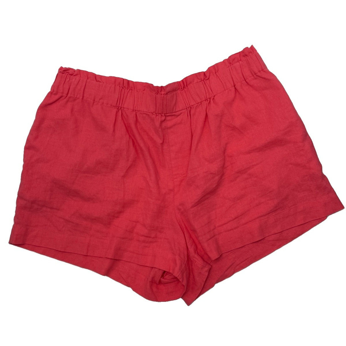 A New Day Linen Blend Shorts Womens 1X Coral Pink Pull On Elastic Waist Casual