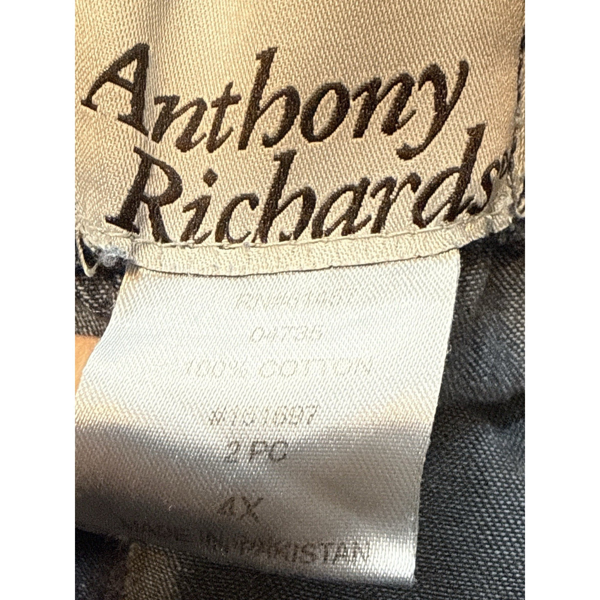 Anthony Richards 4X Pull On Denim Pants Women Blue Wide Leg Elastic Waist