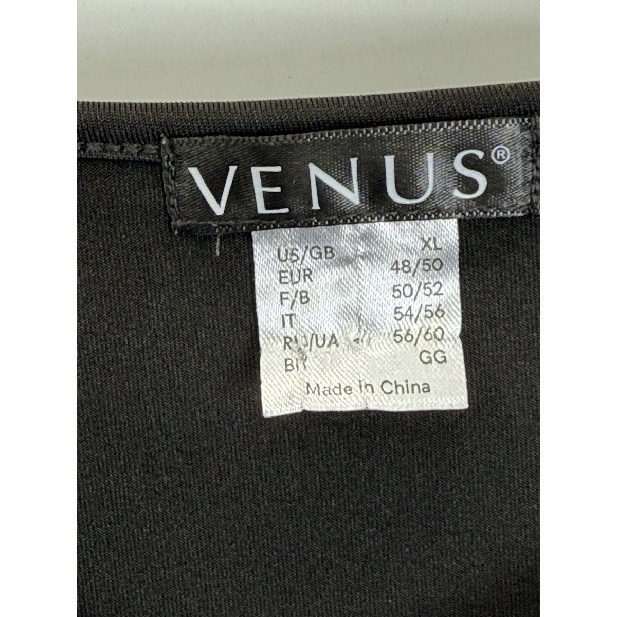 Venus Black Lace Hem Slip Dress XL Goth Dark Academia Layering (Flawed)