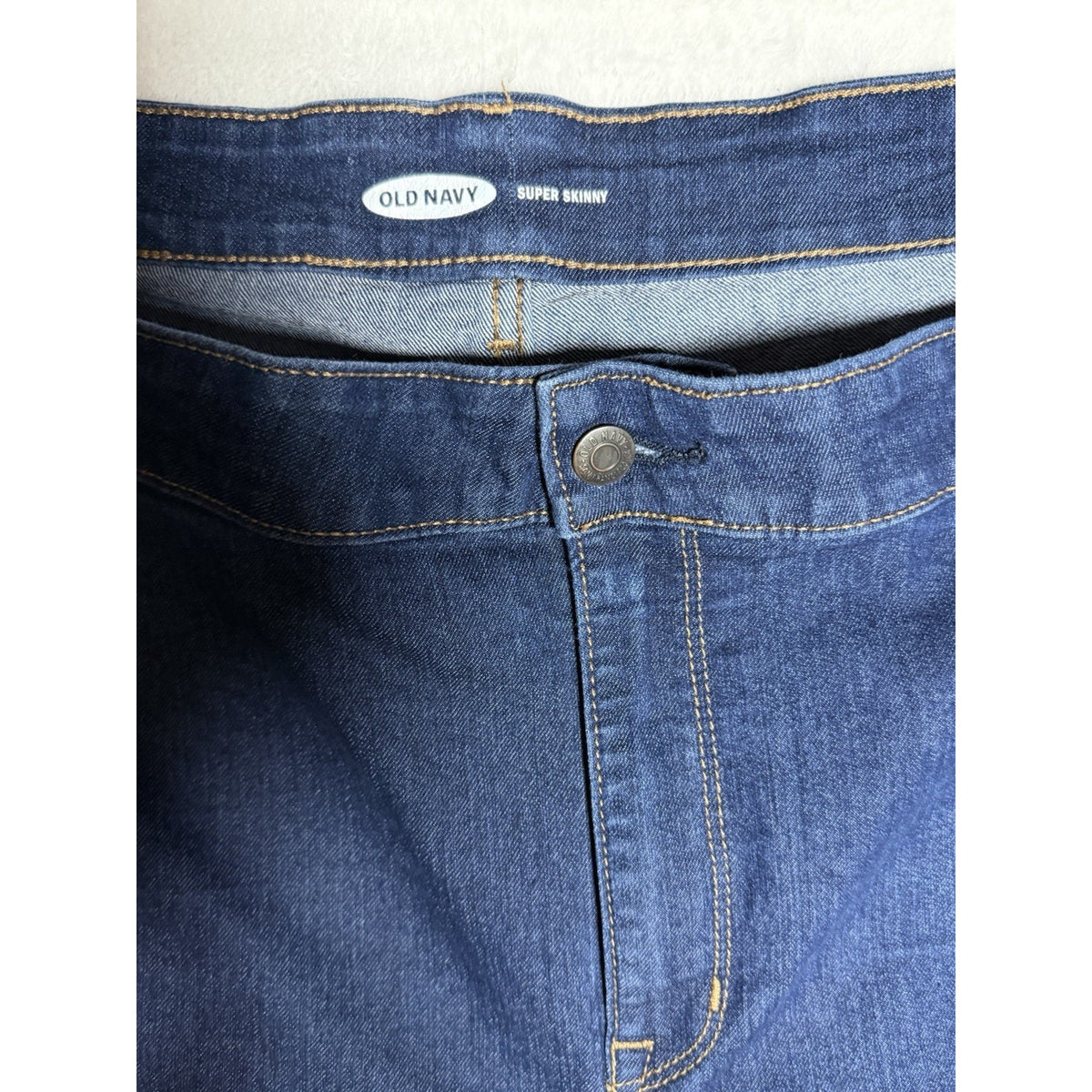 Old Navy Super Skinny Jeans Women’s Plus Size 30 Dark Wash Stretch Denim 30x29