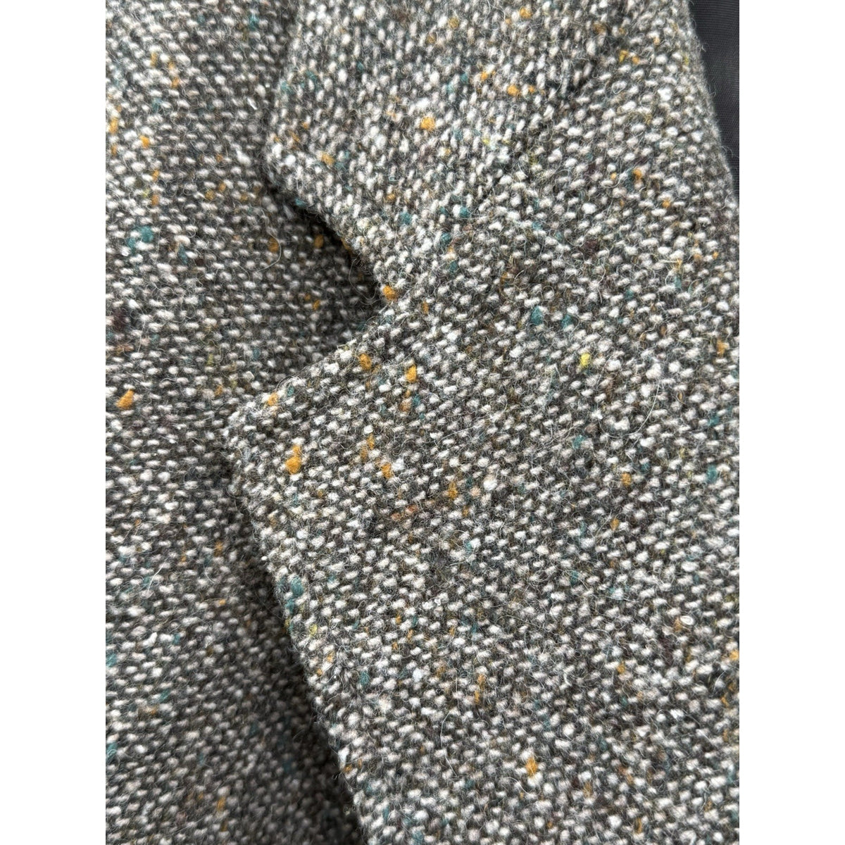 Vintage Wool Tweed Blazer Women’s Size 14 Brown Speckled Dark Academia Jacket