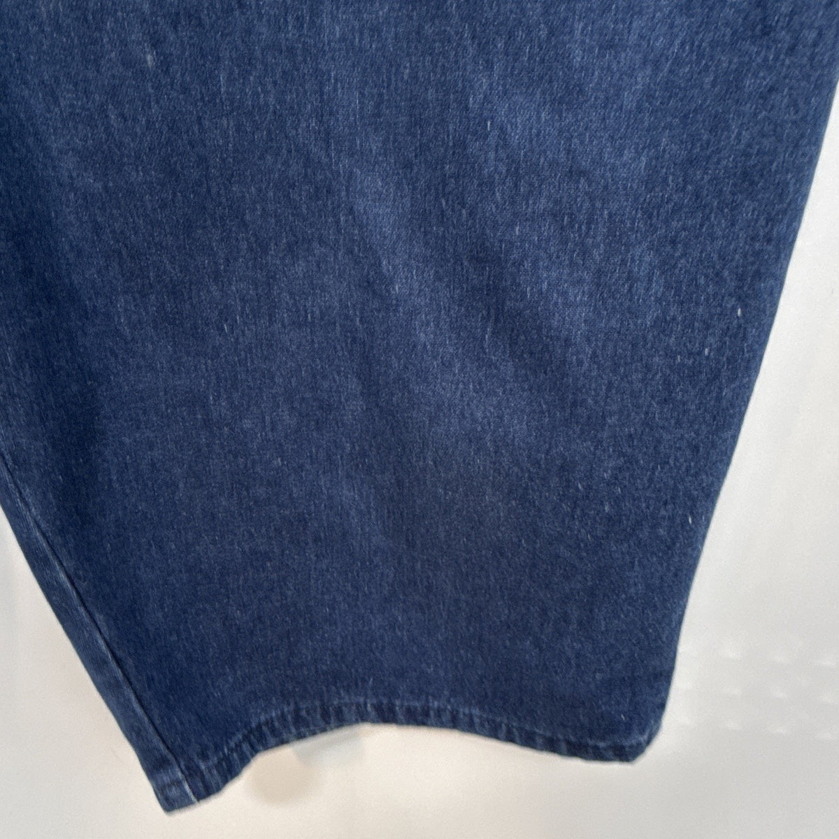 Chic Womens Blue Denim Pull On Capri Pants 20W Elastic Waist Relaxed Mid
