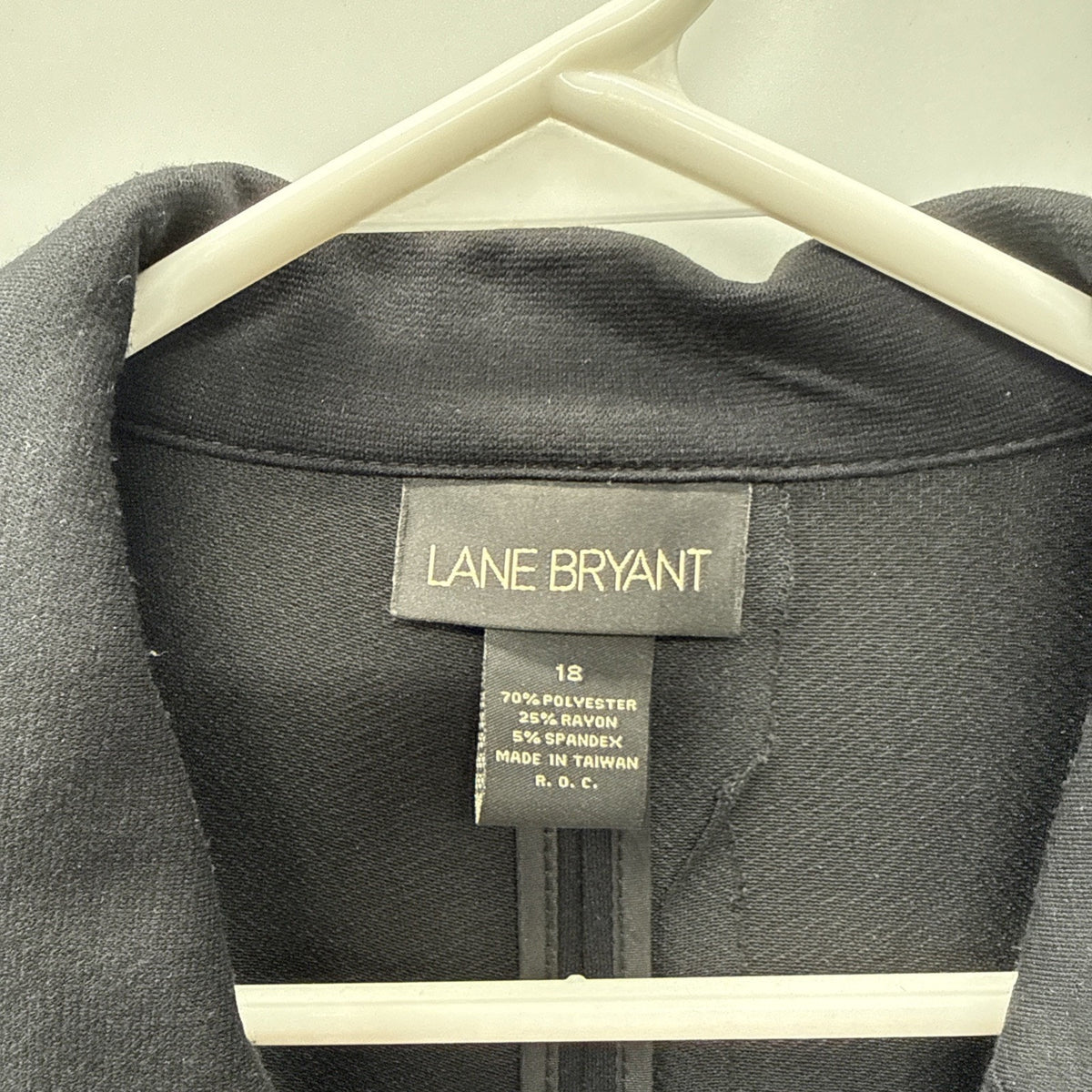 Lane Bryant Blazer Womens 18 Black Three Button Stretch Career Jacket Workwear