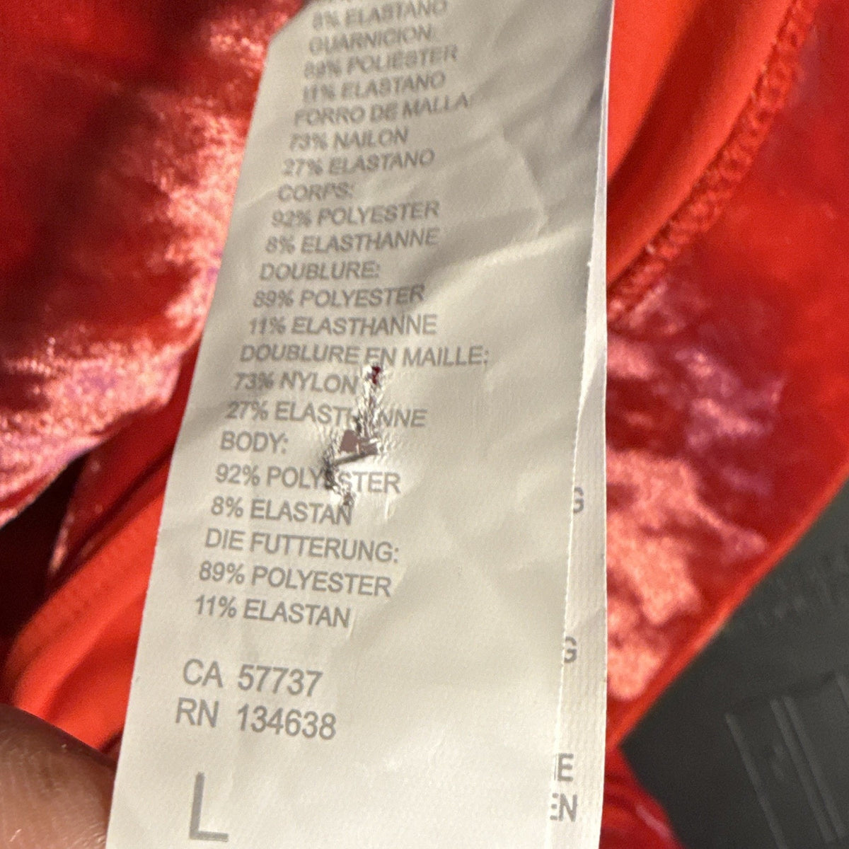 Fabletics Red Velour Crossback Bralette Wireless Pullover Stretch L BA2253700