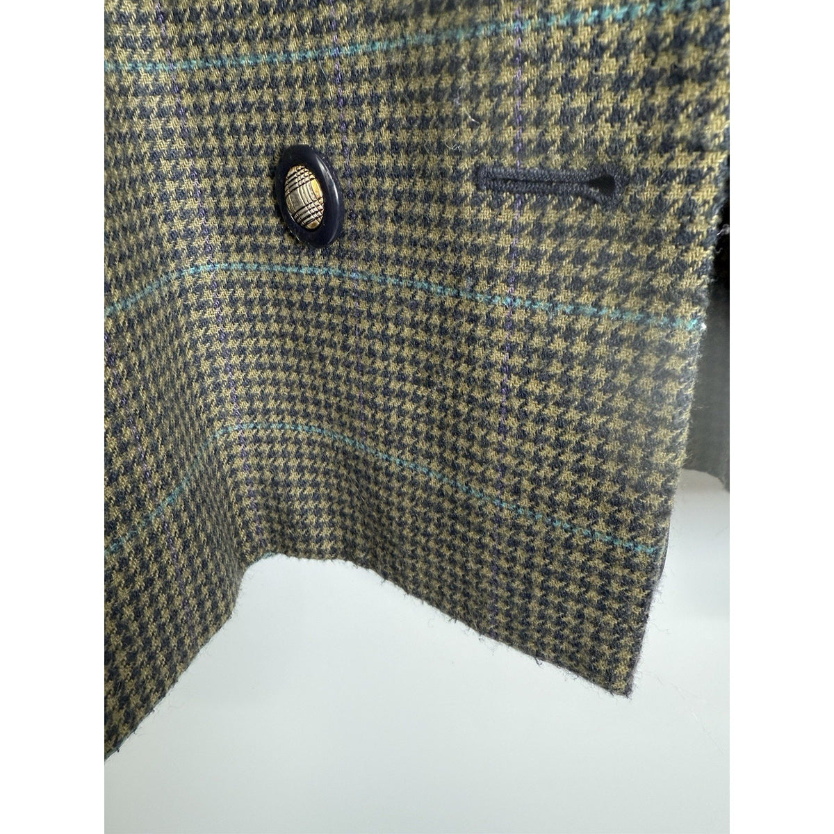 Le Suit Women’s Blazer Size 6 Brown Houndstooth Double Breasted Vintage