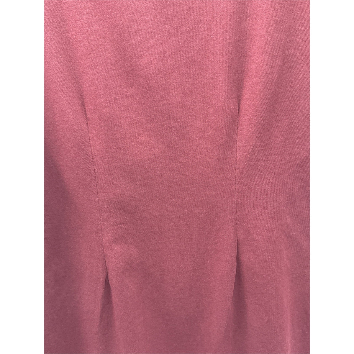 H&M Tee Shirt Dress Women’s Large Burgundy Short Sleeve Cotton 33”length Casual