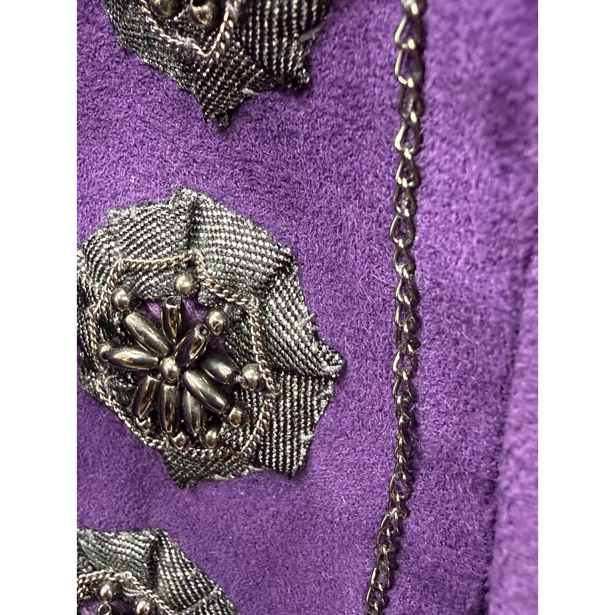Dress-barn Jacket Woman’s Plus Size 14/16 Purple Embellished Open Front Blazer