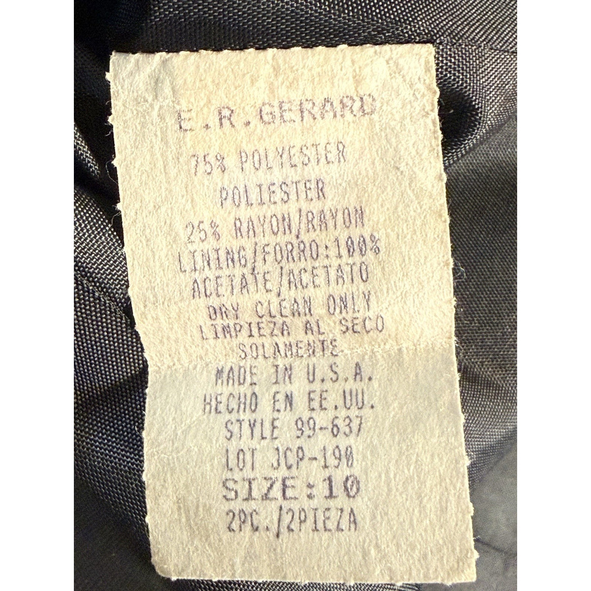 E.R. Gerard Renlyn Vintage Paisley Blazer 10 Velvet Collar Button Front Jacket