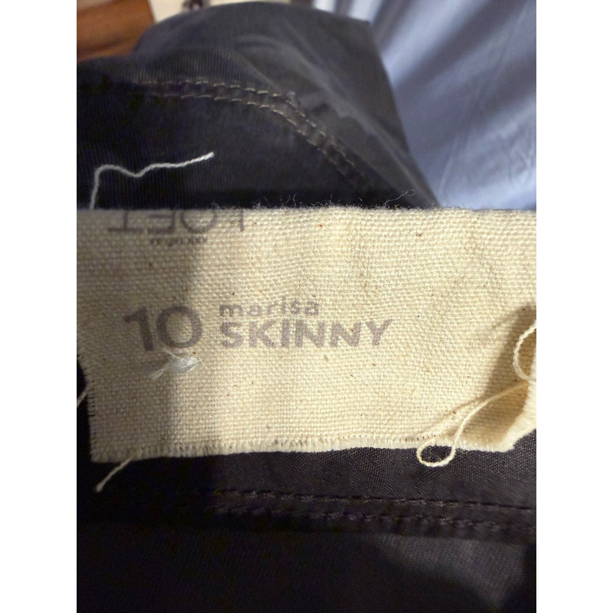 LOFT Women’s Gray Camouflage Skinny Pants Cotton Twill Stretch Mid Rise 29"