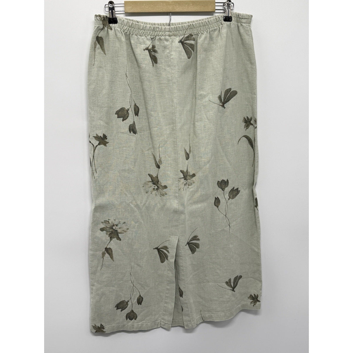 Sweet Jessie 100% Linen 2 Piece Set L Floral Skirt Jacket Boho lagenlook