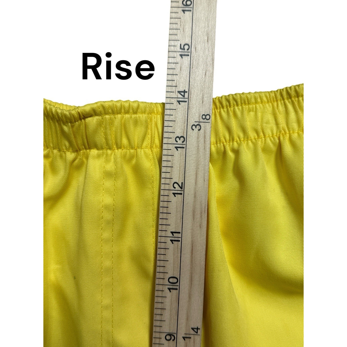 Kim Rogers Curvy Pull-On Pants 18W Yellow Elastic Waist Pockets Short Length