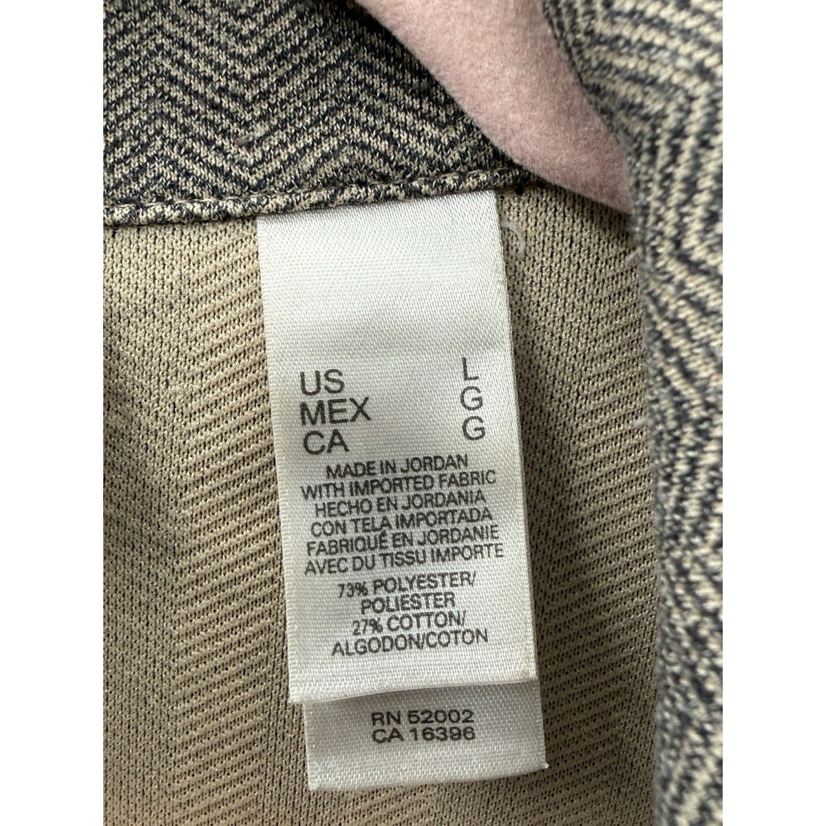 Emma James Womens L Herringbone Blazer Jacket Brown Career Classic Button Front
