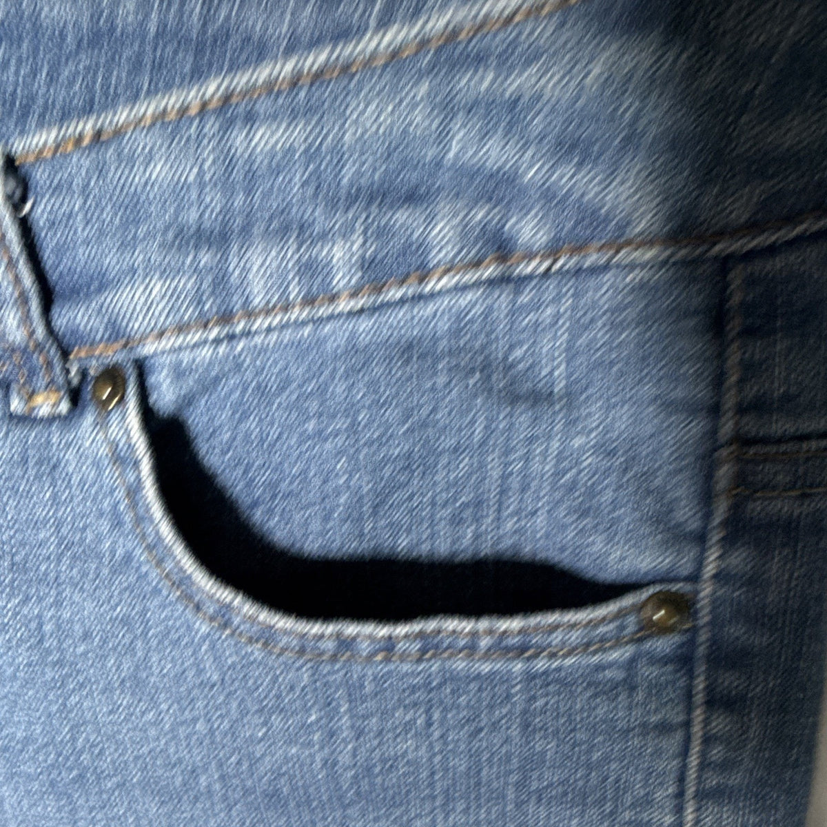 JMS Women’s 18W Blue Stretch Denim Capri Pants Pockets Mid Rise 18 Inseam