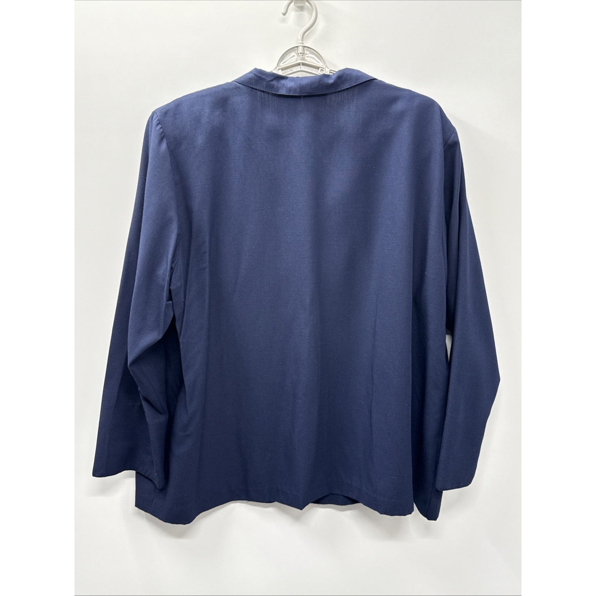 Bobbie Brooks Woman Blazer Jacket Plus Size 18W/20W Blue Long Sleeve One Button