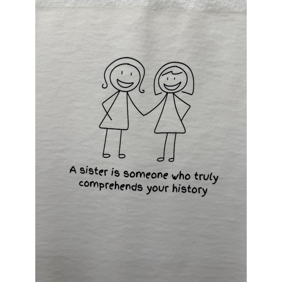 Gildan Medium White Sister Quote Graphic Tee “A Sister Is Someone Who Truly