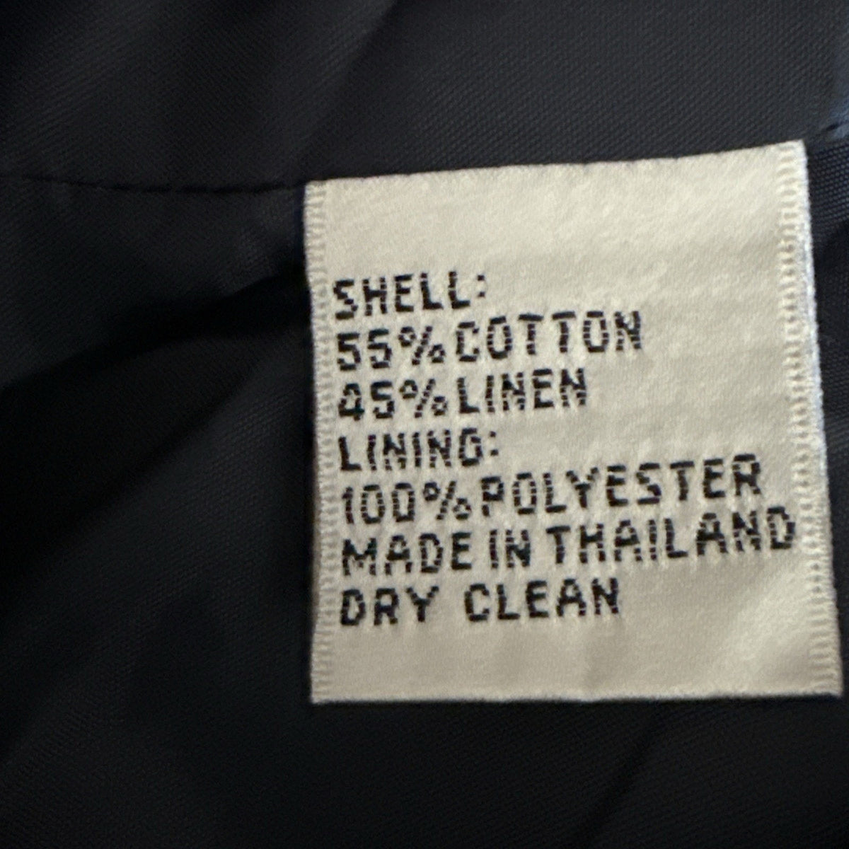 Talbots Woman 18W Navy Linen Cotton Jacket 3/4 Sleeve Made in Thailand Lined